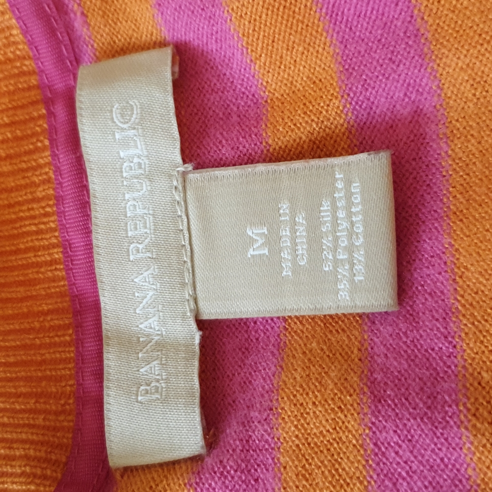 Banana Republic snap stripe cardigan Size M